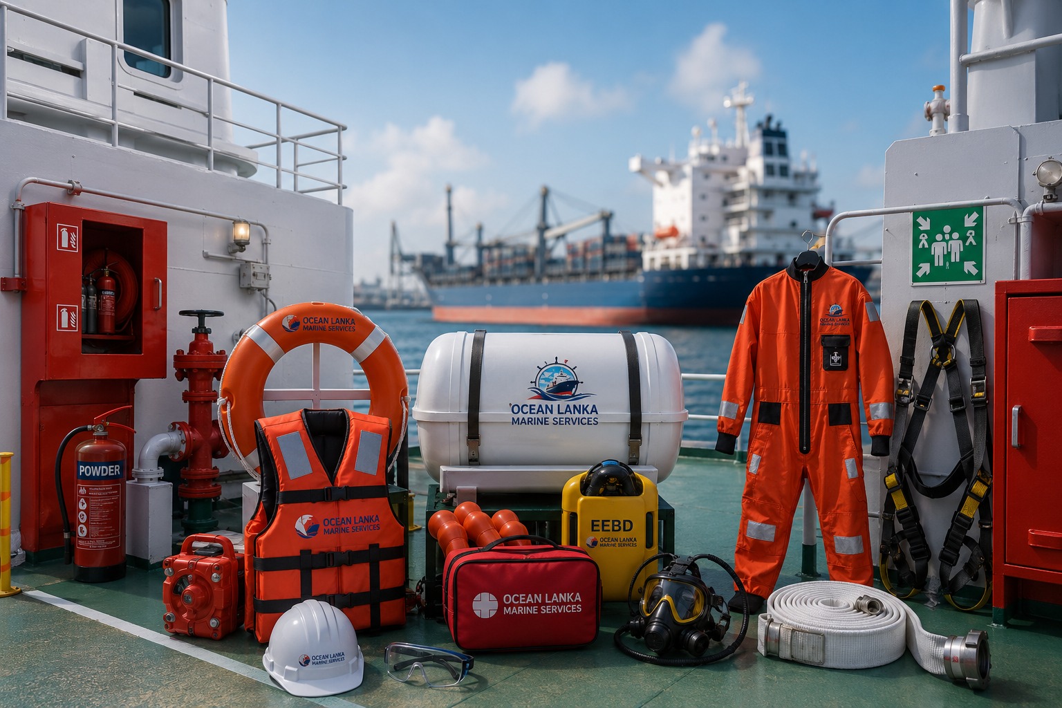 Safety Equipment — Lifejackets · EEBDs · Fire Extinguishers · SCBA
